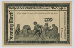 Numismática Alemanha - Cédula do Pós Guerra e Inflacionário. Fez parte de importante coleção europeia.
Vale ressaltar que será apregoada individualmente. Não catalogamos as peças mas aconselhamos para maiores informações Deutsches Notgeld de Anton Geiger, 1918-21 e 1914-15 de Hans Jurg
Grande oportunidade para possibilidade de peças inéditas, raras e belas. Aconselhamos análise apurada!!
20 Marcos - Konstanz - Bodensee - Flor, 1922