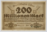 Numismática Alemanha - Cédula do Pós Guerra e Inflacionário. Fez parte de importante coleção europeia.
Vale ressaltar que será apregoada individualmente. Não catalogamos as peças mas aconselhamos para maiores informações Deutsches Notgeld de Anton Geiger, 1918-21 e 1914-15 de Hans Jurg
Grande oportunidade para possibilidade de peças inéditas, raras e belas. Aconselhamos análise apurada!!
200 Milhões de Marcos, Bremen - 1923