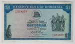 Rhodesia - One Dollar, 1973 - Bela peça 