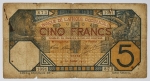 África Ocidental - 5 Francos, 1919 - África Ocidental Francesa, 1916-32 - P#5B - Dakar - Peça difícil