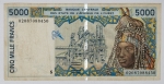 West African States - 5000 Francos - 2002