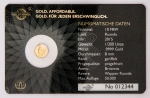 Numismática Ruanda - 2015 - 10 Francos Ruandês - Ouro 999 1/200 onça