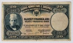Albânia - 20 Francos, ouro, 1926 - Pick 3a