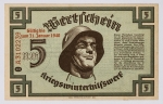 Alemanha - 5 Reichsmark - 31-01-1940 - Campanha de Inverno para compra de agasalhos e alimento. Inédita no Brasil