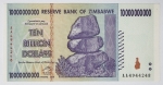 Zimbabwe - 10.000000000 - Dez bilhões de Dollars - 2008