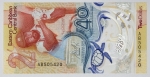 Caribe - 2 Dollars comemorativo - Linda cédula, flor de estampa - 40 ano do Banco Central - Polímero