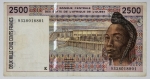 Banco Central dos Estados da África de L`Ouest - 2500 Francos - K, Senegal - Alta cotação