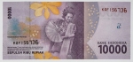 Indonésia - 10.000 Rúpias  - 2016
