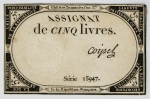 França - Assignat Cinq Livres