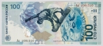 Rússia - 100 Rublos - Olimpíadas de Inverno - Flor de estampa