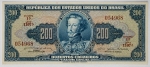 Brasil -200 Cruzeiros - Lindamente autografada - C034, 1961