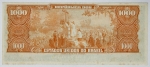 Brasil - 1000 Cruzeiros - 1963 - C.056 - Impressão deslocada - Lindo defeito