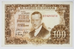 Espanha - 100 Pesetas, 1953