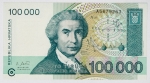 Croácia - 100.000 Dinara - P 27 - 1993
