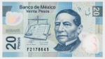 México - 20 Pesos, 2006 - Polímero - Flor