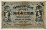 Alemanha, Dresden - 100 Marcos - Uma das mais belas cédulas do período - 1911