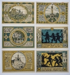 Alemanha - Notgeld - Conjunto proveniente de magnífica coleção europeia não tropicalizadas - Peças selecionadas - Colditz - Sachsen -  6 peças