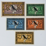Alemanha - Notgeld - Conjunto proveniente de magnífica coleção europeia não tropicalizadas - Peças selecionadas - 5 peças