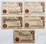 Alemanha - Notgeld - Conjunto proveniente de magnífica coleção europeia não tropicalizadas - Peças selecionadas - 5 peças exóticas