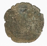 Numismática - Peça bizantina em prata baixa  - 26mm e 4,2g