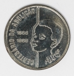 Numismática Brasil, 1988 - Série Axé - 100 Cruzados - Centenário da Abolição da Escravidão - Criança