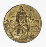 Numismática Brasil - Ficha Pinto Ferrando & Cia... Livramento R.G.S - 100 - Linda peça - 23mm e 3,2g