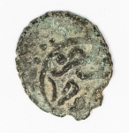 Numismátics - Império Islâmico (Medieval) - Século 7/8 - Adquirida em leilão na Slovenia - Não foram limpas, preservando a forma como foi encontrada - 12mm, 1g