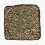 Numismática - Curiosidade - Estamos oferendo em nosso leilão peça extremamente curiosa proveniente de lote adquirido em Pernambuco - Não é prata nem ouro, tentamos também de forma magnética e não é composto ferroso - Aconselhamos análise apurada - 14x15mm e 1,4g