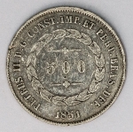 Numismática Brasil - 500 Réis, 1851 - 3º Sistema - 1º Tipo