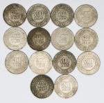 Numismática Brasil - 400 Réis, série completa com as 14 datas