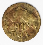Numismática - 20 Heller, 1916 - DOA - África Oriental Alemã - Rara