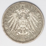Numismática Alemanha - 3 marcos, 1914 A - Guilherme II busto - Prata - Pertenceu à coleção J. Vinicius - Prussia - KM 538 - Cotação de 52 euros