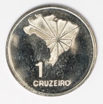 Numismática Brasil - 1 Cruzeiro, 1972 - Espelhada