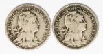 Numismática Portugal - 2 peças do raríssimo 50 centavos, 1935