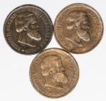 Numismática Brasil - 20 Réis - 3 peças - 1868, 69 e a rara 1870