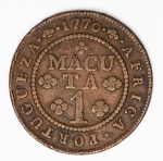 Numismática África Portugueza - Angola - 1 Macuta, 1770 - KM 12 - 43MM E 36,3g