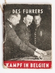 Militaria Alemanha - II Guerra - Rara peça para colecionador avançado - Foram vendidos para arrecadar fundos para o partido nazista e eram colecionados pelo povo alemão - Mini Livro, 5x3,5cm - 1940 - 36pp - Fartamento ilustrado - Alemanha na Bélgica