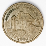 Militaria Alemanha - II Guerra - O partido nazista promoveu uma grande arrecadação de fundos antes e durante a guerra com a venda de pins, pendentes, tinnies, badges e etc - Todos colecionáveis para incentivar a compra constante. Adquirimos em Ciney, Bélgica, feira de militaria, uma grande coleção desses itens, todos originais, muitos catalogados no livro Donation Badges, Pins & Pendants of the Third Reich de Joseph Cassidy & Christopher Alexander. Oportunidade para colecionador avançado 
Item não promove ou glorifica violência ou intolerância racial. Está à venda apenas para fins de preservação da memória histórica. Organização do leilão não faz apologia a quaisquer movimentos políticos ou ideológicos, e repudia qualquer ideologia de cunho racista.
Jugendburg Monschau catalogado - Hotel - 38mm - Pág 15