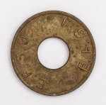 Numismática Brasil - Ficha (passagem) da EFSJ, Estrada de Ferro Santos Dumont, Jundiaí - 20mm - Raro