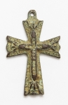 Curiosidade - Crucifixo romano, peça milenar - 59x38mm - 23,8g - Bela pátina