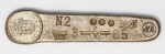 Numismática Brasil - Barra de prata, 1966 - SANPEX, prata 900, nº 2, 92mm e 94,1g