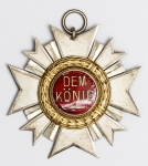 Numismática Brasil - Medalha da Imigração alemã no Brasil, peça única premial. Em prata e ouro baixo, 45x45mm - 15,2g. Em 17-10-1937, Dem Konig - `o rei` - Campanha de Tiro de Santa Catarina