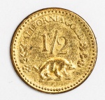 Numismática California Gold - 1/2 Dollar - Ouro baixo