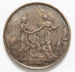 Numismática Brasil - Visita do Presidente Campos Sales à Argentina - K. Prober 15P - 162g de prata - Visc CAV 283 - RR