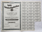 Escripofilia - Vertente da numismática com crescimento contínuo, por sua beleza ou na busca de possível resgate. Exemplar relacionado com o Brasil. Sociedade Belgo Brasileira ao portador
