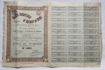 Escripofilia - Vertente da numismática com crescimento contínuo, por sua beleza ou na busca de possível resgate. Exemplar relacionado com o Brasil. Sociedade Industrial e Agrícola no Brasil, 1906
