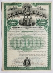 Escripofilia - USA - Estado da Luisiana - 1000 dólares, 1892 - 27x38cm - Linda