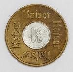 Colecionismo - Ficha Bi-metálica - Cerveja Kaiser - para máquinas vending machines -  23mm