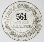 Colecionismo - Ficha Caixa Econômica - Carteira de Penhores - Número 564 - Agencia Sete de Setembrob