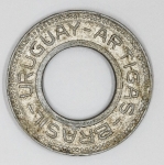 Colecionismo - Ficha Brasil Uruguay - Artigas - 34 mm - Aluminio